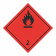 Знак перевозки опасных грузов «Класс 2.1. Легковоспламеняющиеся газы» (пленка, 250х250 мм)